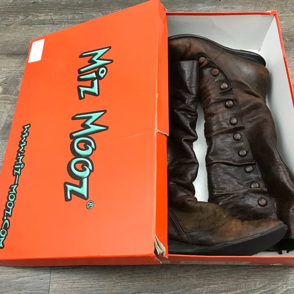 Miz Mooz Shoes - Miz Mooz Bloom Dark Brown Leather Knee High Boots